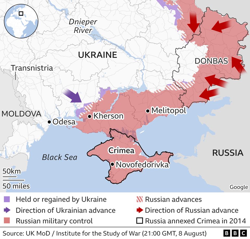 Map Of Russia And Ukraine Crimean Penninsula