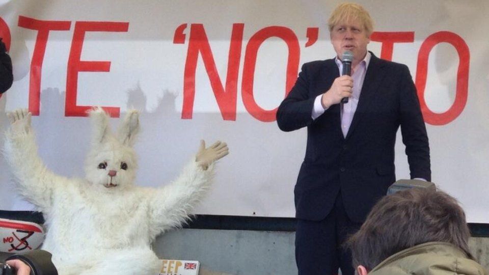 Boris Johnson at the rally