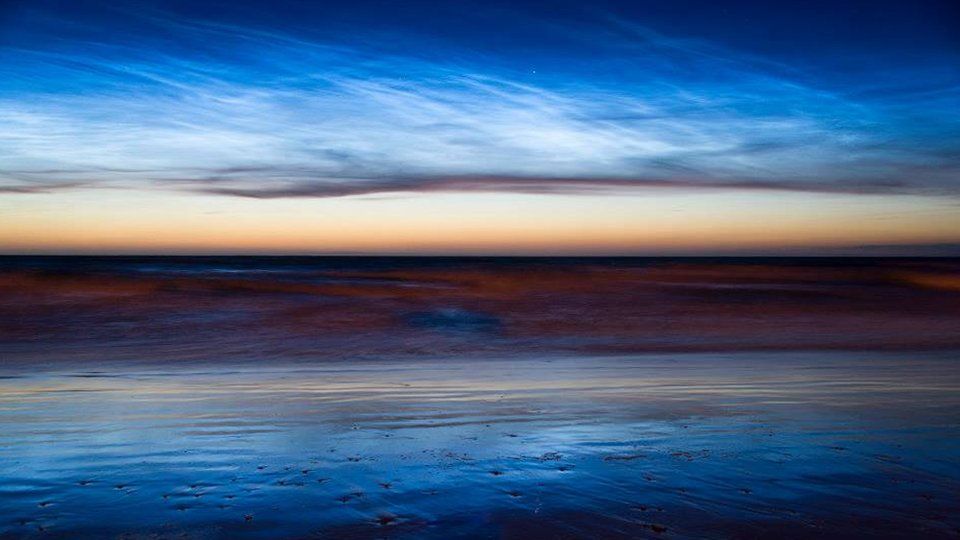 Noctilucent clouds courtesy of James Brew