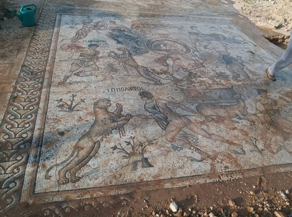 Mosaic excavated in Syria
