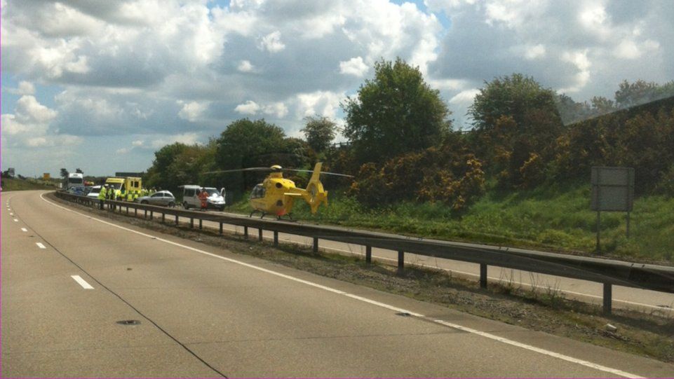 Lorry Driver Bailed Over Suffolk A14 Fatal Crash Bbc News