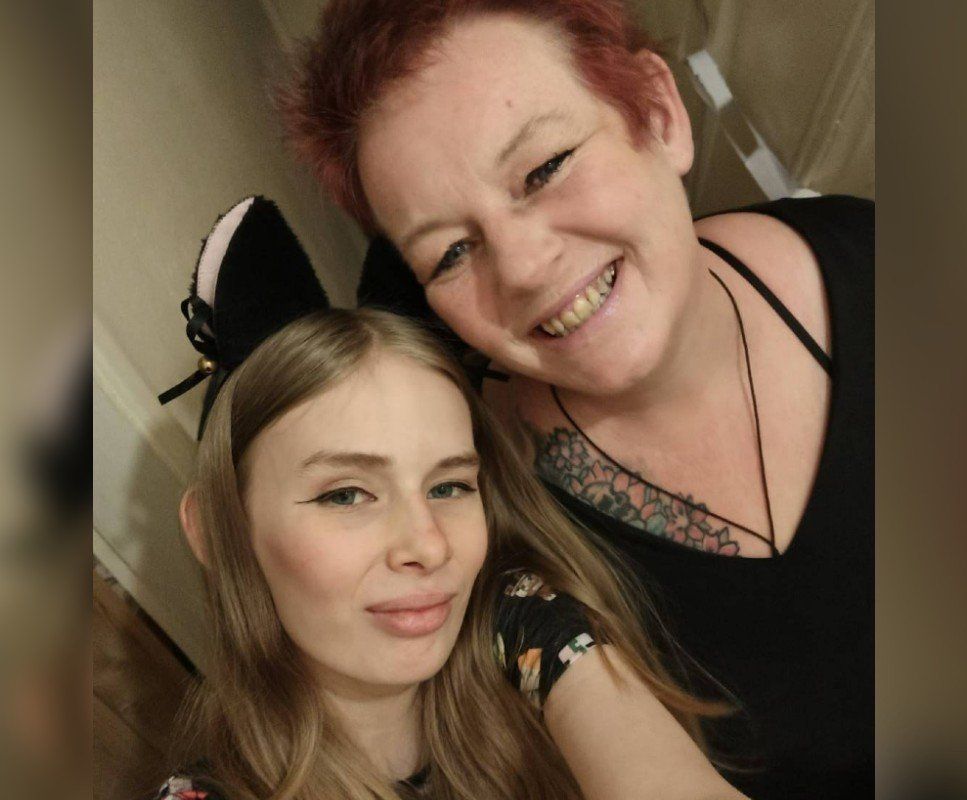 Rhianan with her mother