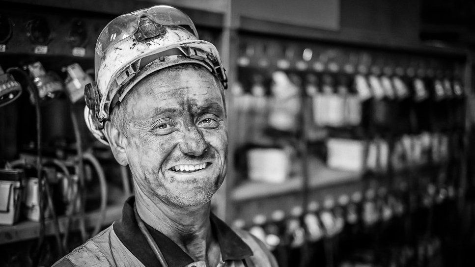 Portrait of a miner by Chris Upton