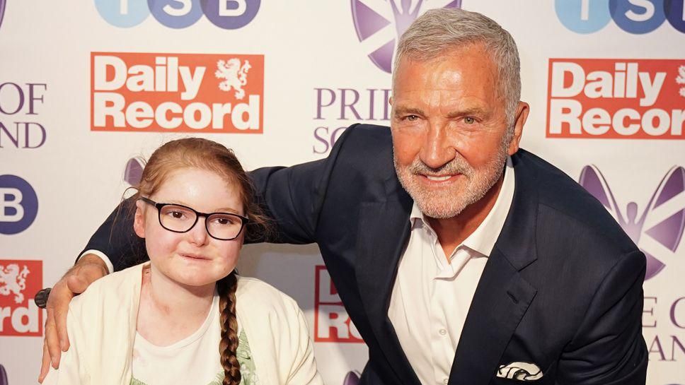 Isla Grist and footballer Graeme Souness at the Pride of Scotland Awards