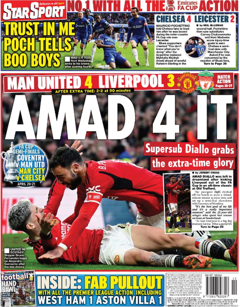 Monday's back pages - BBC Sport