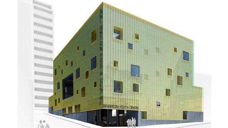 An artist's impression of a planned youth centre
