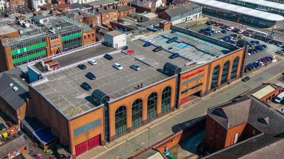 Aerial view of former Express & Star site