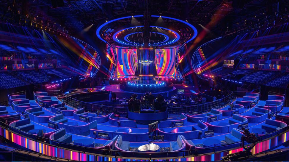 The Eurovision Song Contest stage at Liverpool