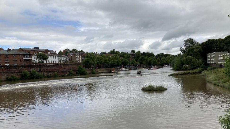 A general view of the River Dee running through Chester