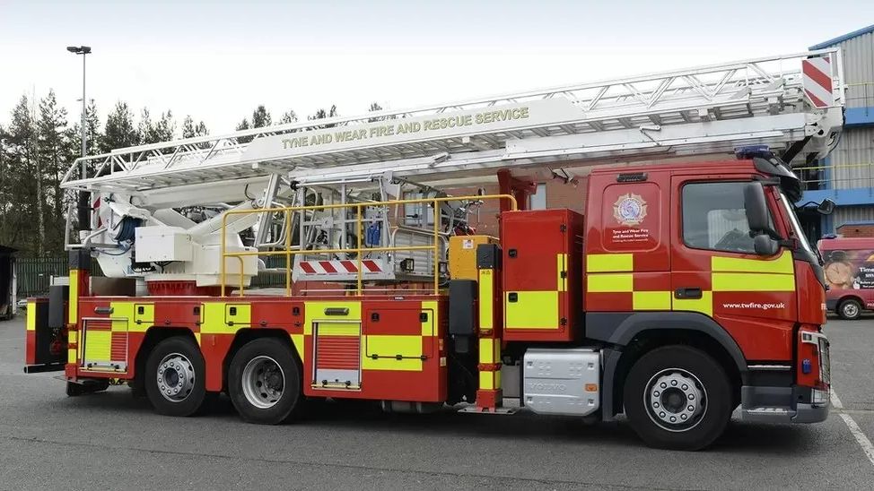A Tyne and Wear Fire and Rescue Service fire engine