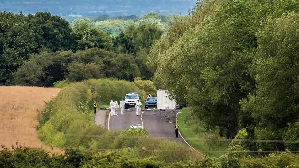 Investigations at the crash scene