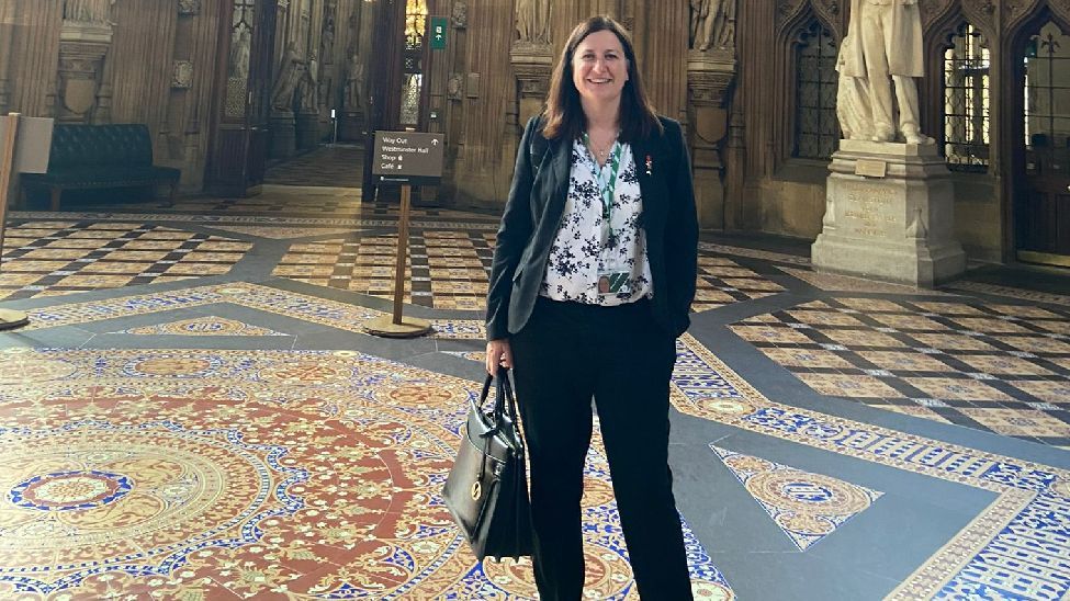 Julia Buckley in House of Commons central lobby