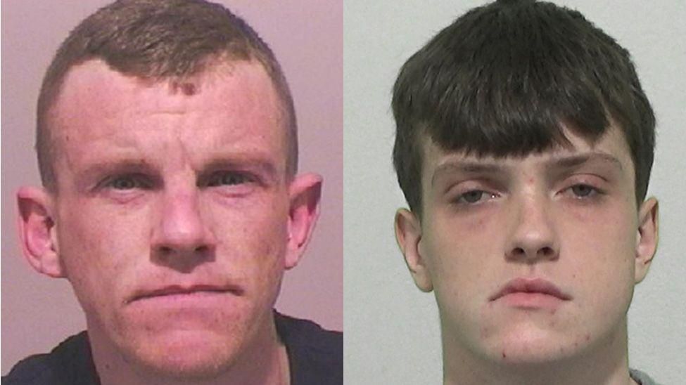 Mugshots of Reece Greenwood and Riley Adey.