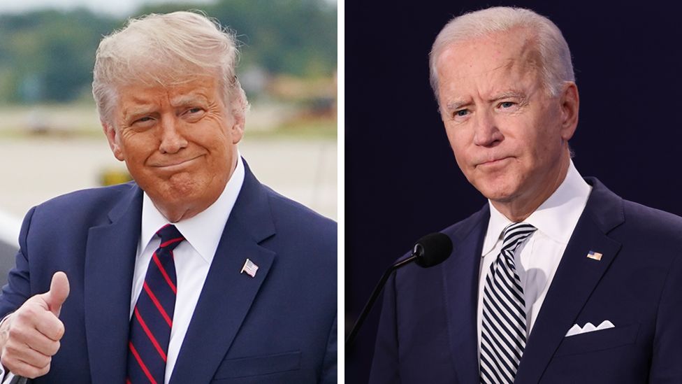 Donald \trump and Joe Biden composite