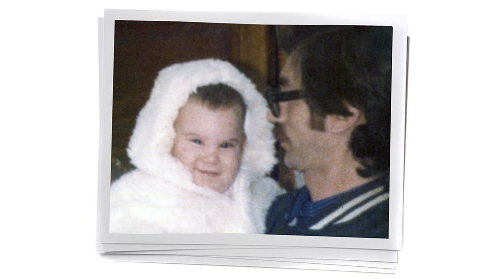 Paula as a baby and her father