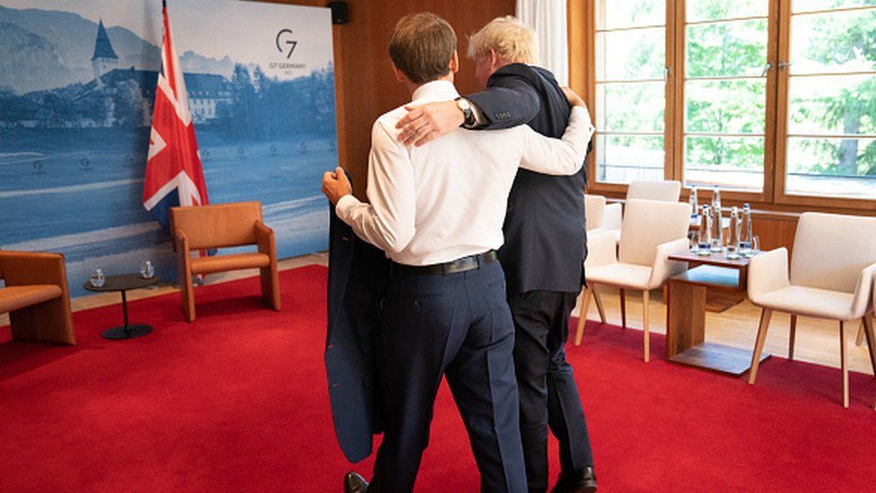 Prime Minister Boris Johnson and French President Emmanuel Macron