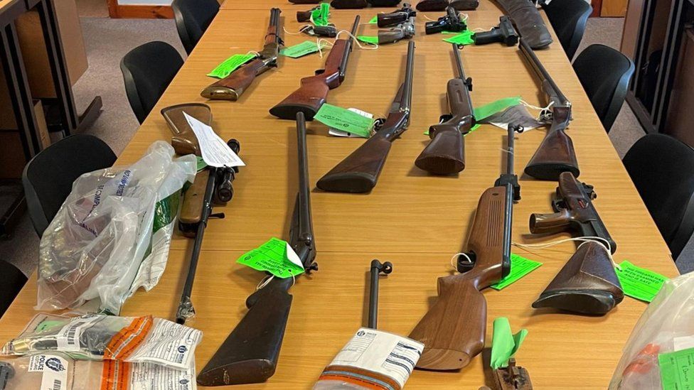 Firearms handed into police