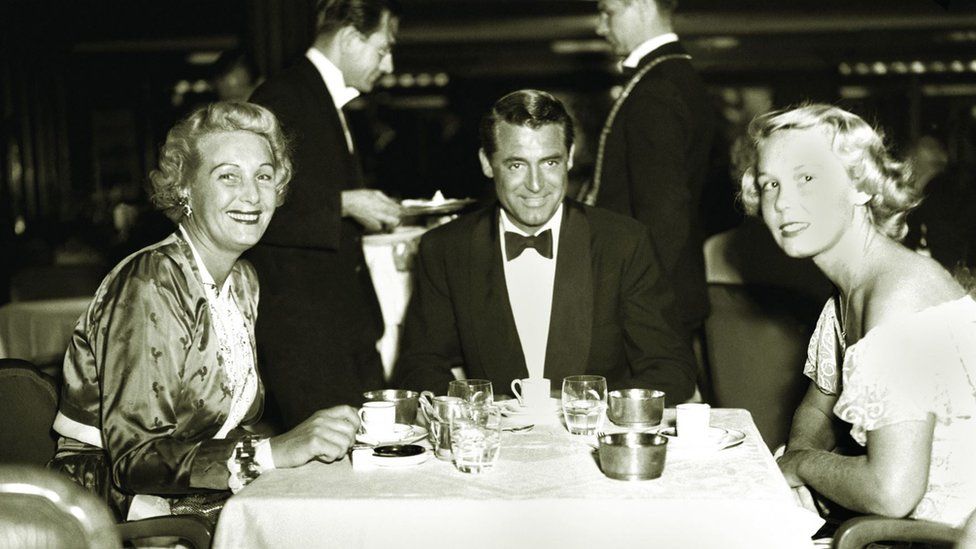 Cary Grant on board the Queen Mary