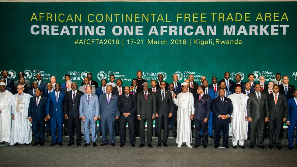 The African Heads of States and Governments pose during African Union (AU) Summit for the agreement to establish the African Continental Free Trade Area in Kigali, Rwanda, on March 21, 2018. /