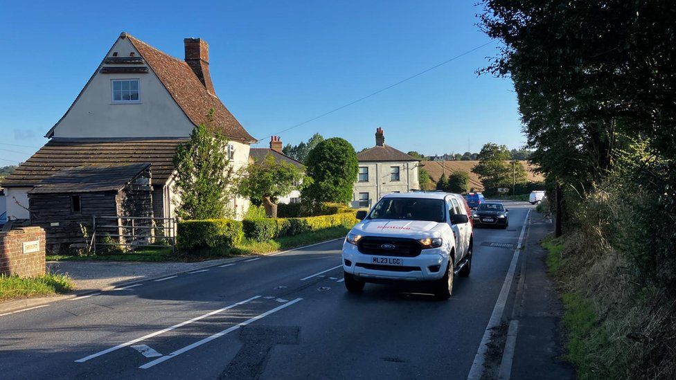 A140 at Earl Stonham, Suffolk