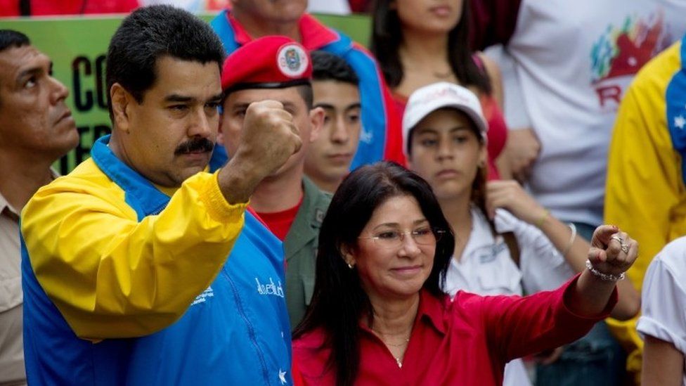Venezuelan President Nicolas Maduro and first lady Cilia Flores (18 October 2014)