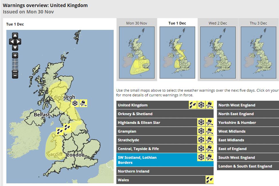 Met Office Warning Of Snow And Ice For Scotland - BBC News