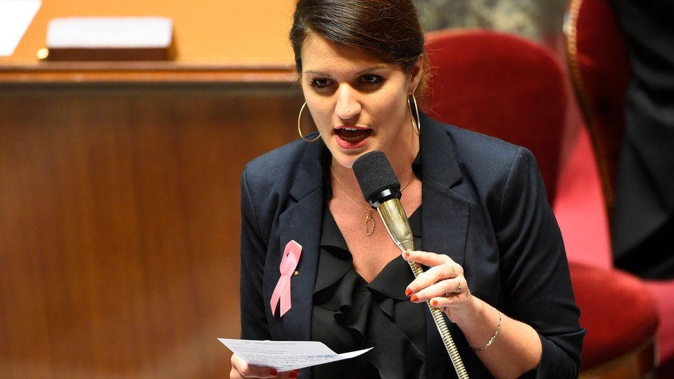 Marlene Schiappa speaks in French parliament