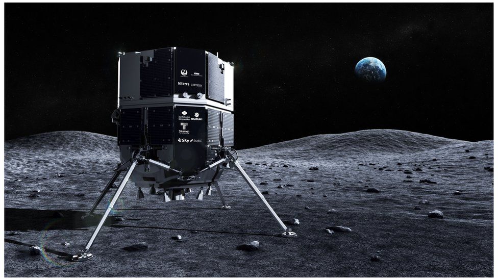 График спускаемого аппарата на Луне