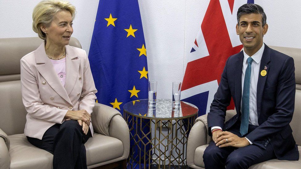 Ursula von der Leyen and Rishi Sunak