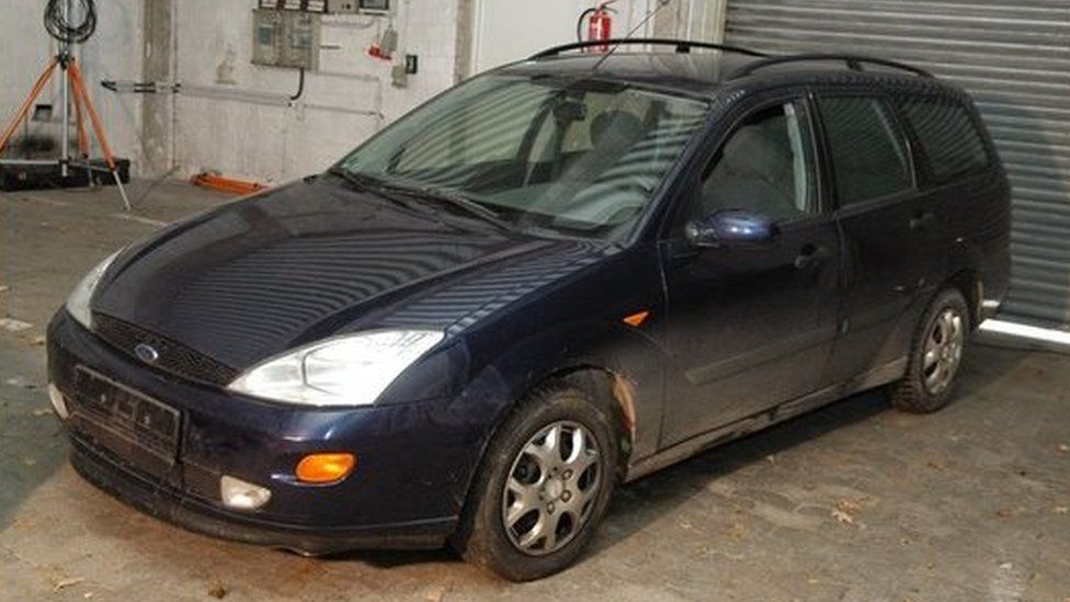 Police photo of Ford Focus used by robbers in Wolfsburg last month