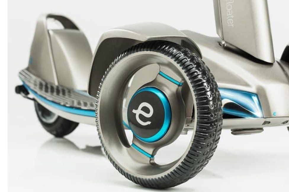 Close up of 'e-floater' scooter