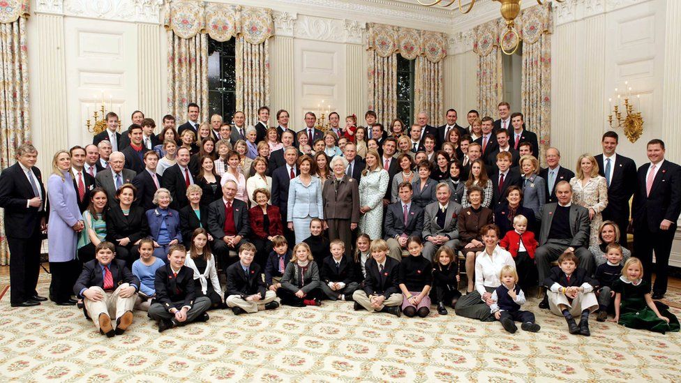 An extended Bush family portrait 19 January 2005
