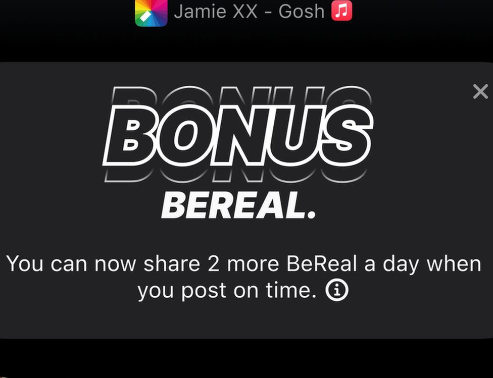 A screenshot of the Bonus BeReal feature