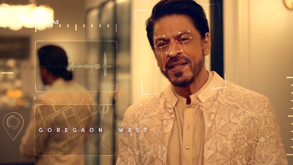 Actor Shah Rukh Khan in the AI-enabled ad campaign by Cadbury