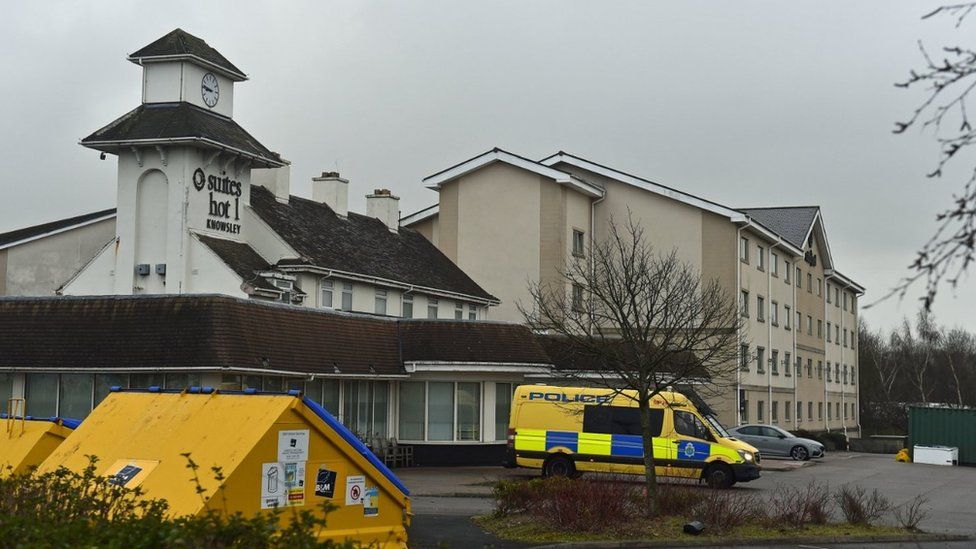 Merseyside hotel near where protests were held