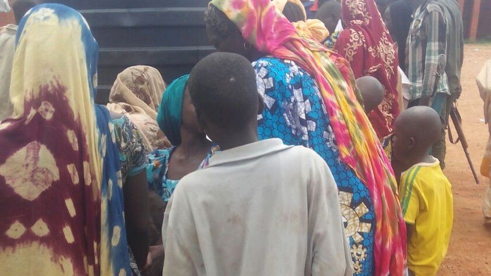 One of the refugees returning to Nigeria from Cameroon