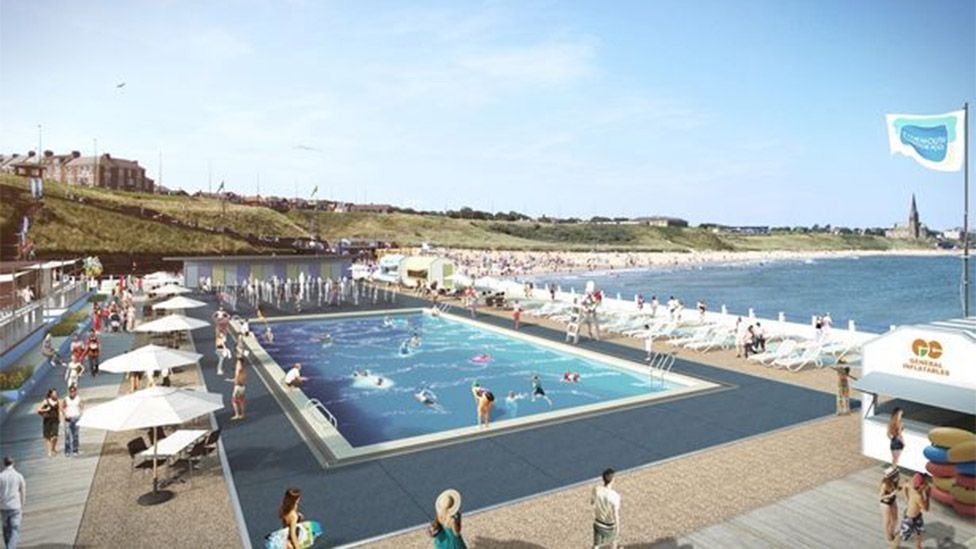 Computer generated image of how Tynemouth Outdoor Pool could looke bn