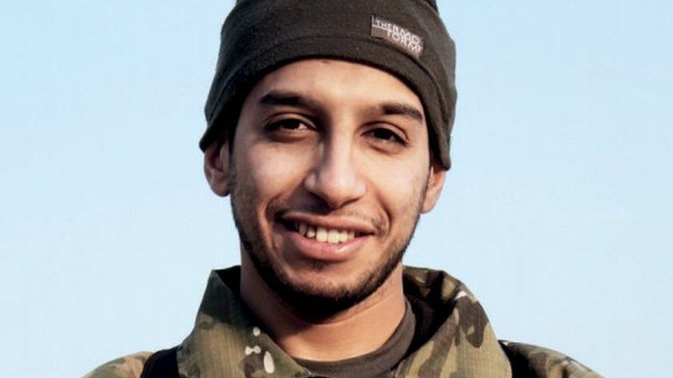 Abdelhamid Abaaoud - pic from Islamist website Dabiq, Feb 2015
