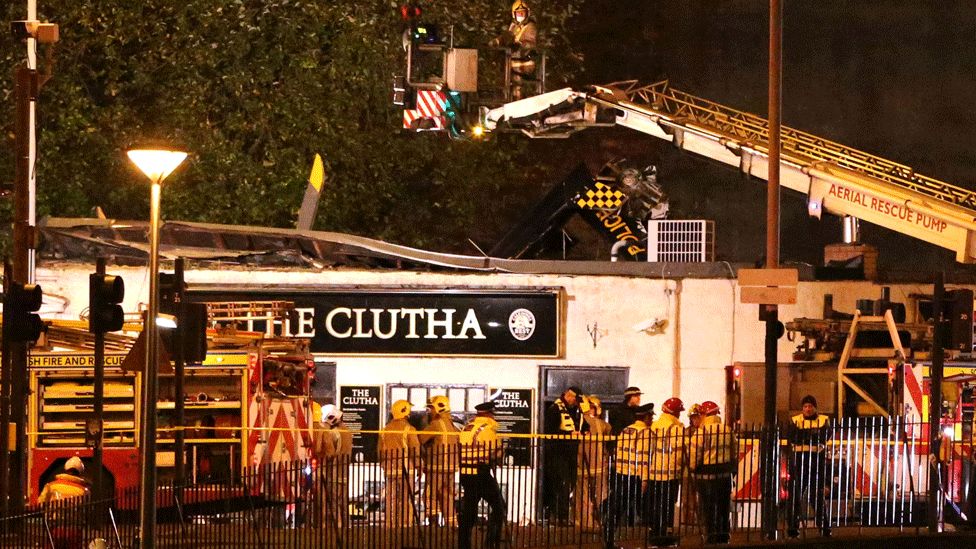 Crash scene, Clutha Bar