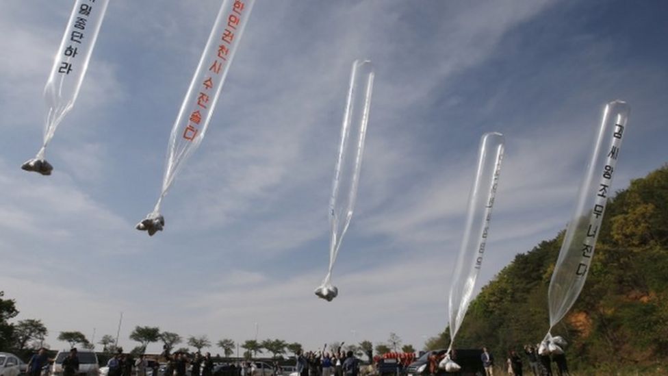 North Korea: Balloons And Speakers Raise Korean Border Tensions - BBC News