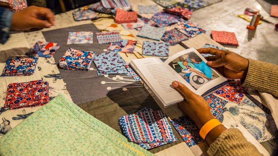 Modern slavery survivors say making quilt gave them hope BBC News