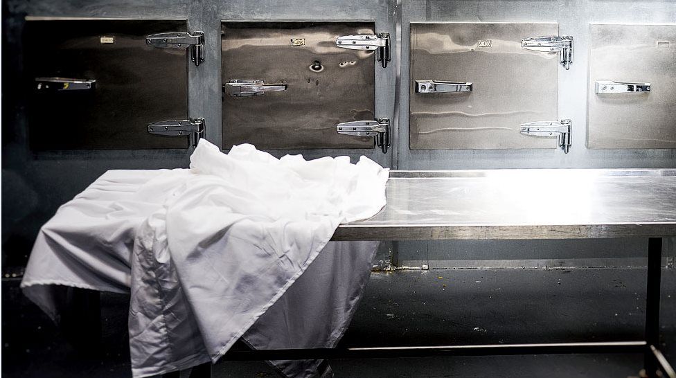 A stock image of a morgue
