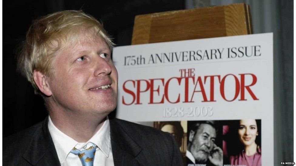 Boris Johnson at Spectator launch in 2003