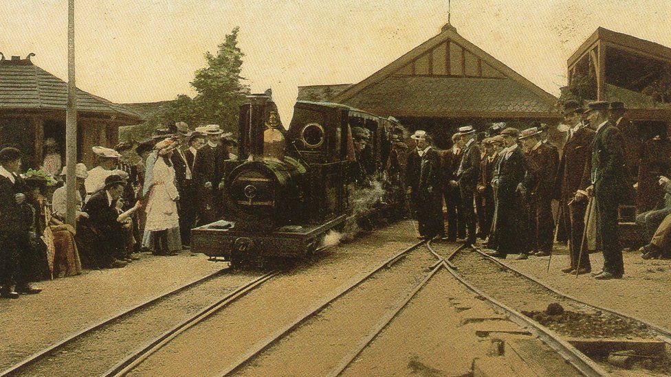 Старая фотография железной дороги викторианской эпохи