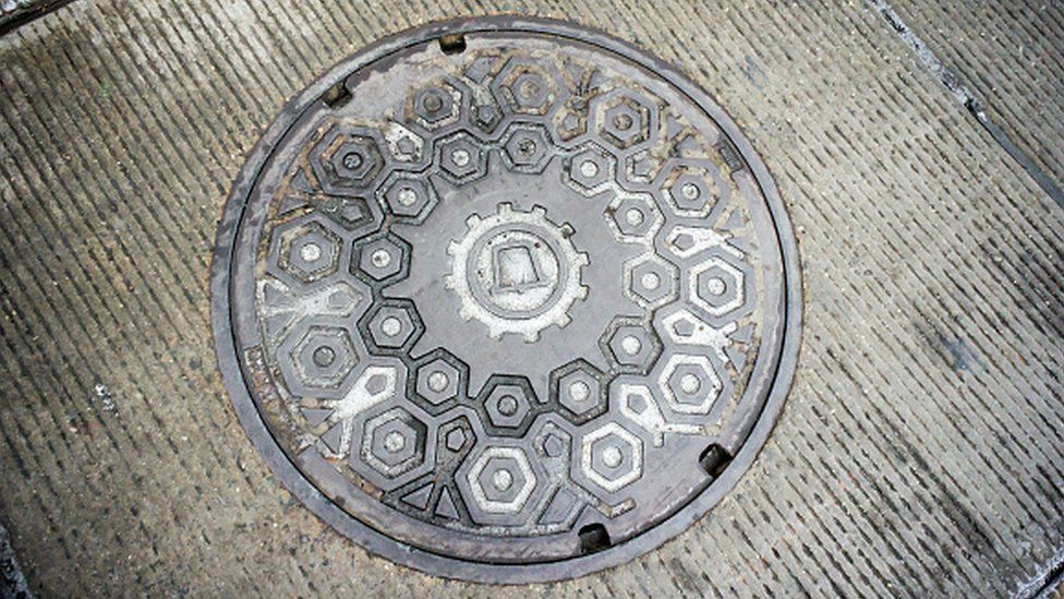 A manhole in the US