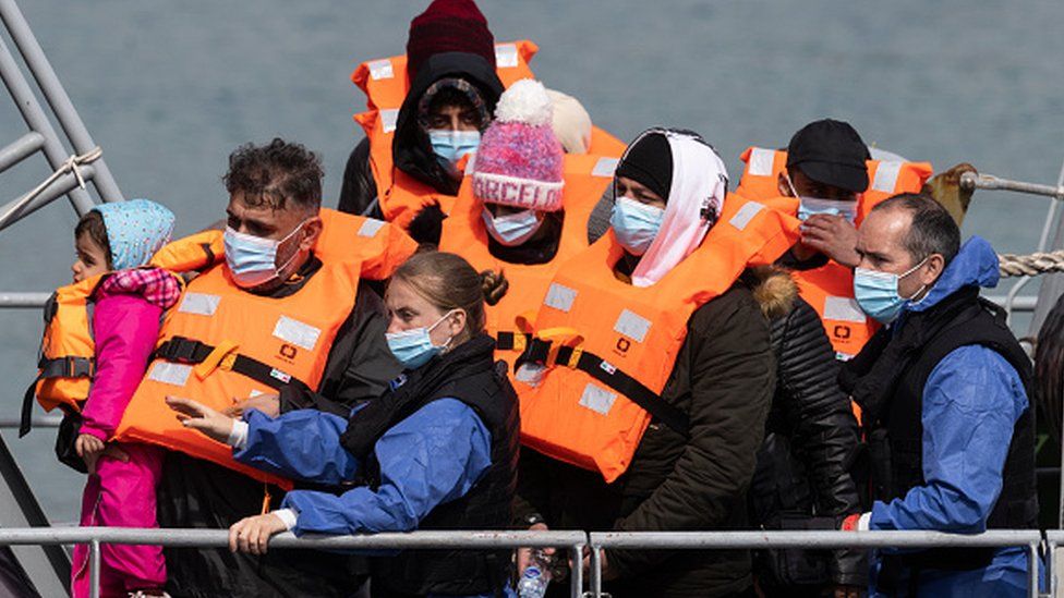 Migrants arrive at Dover port
