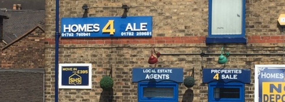 Sign at Stoke-on-Trent estate agent