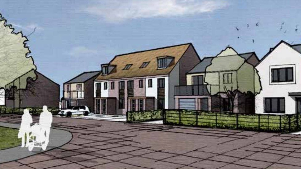 Artist's impression of the new homes at Newcastle Great Park