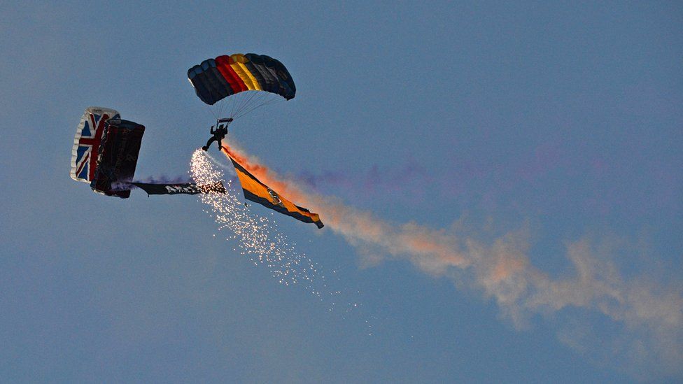 Parachute display team at Clacton Airshow