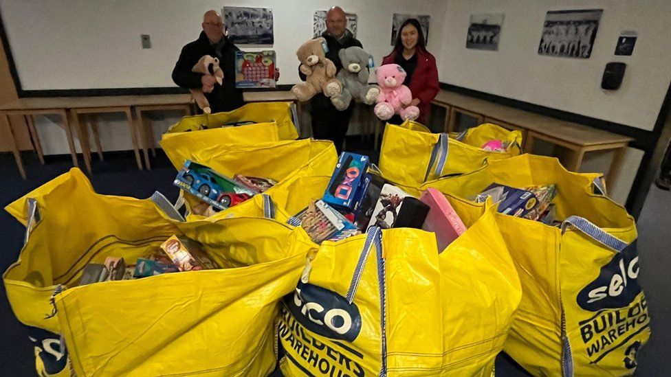 Thousands of gifts donated for Birmingham Christmas toy appeal BBC News